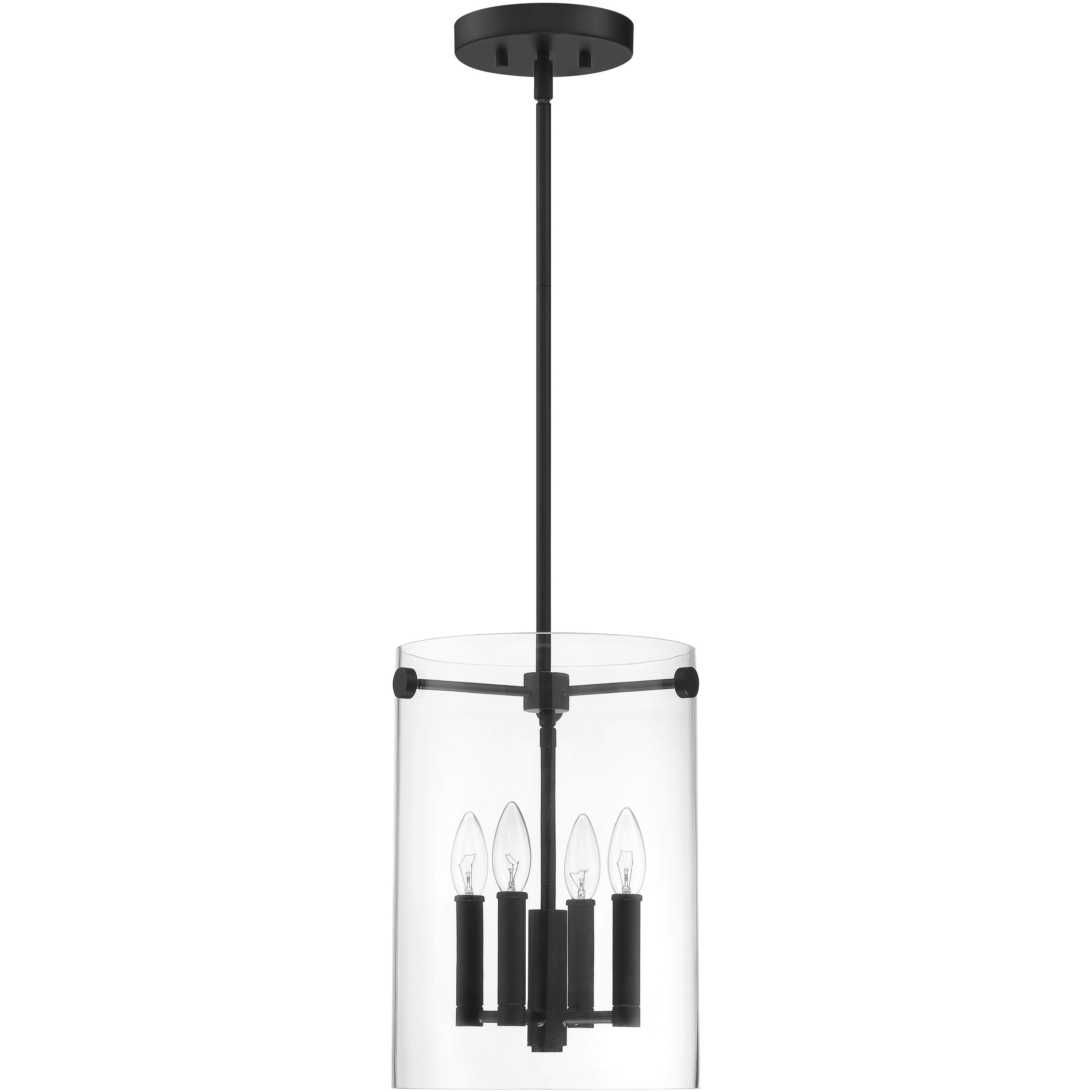 Vissi 4 Light 10 inch Matte Black Pendant Ceiling Light